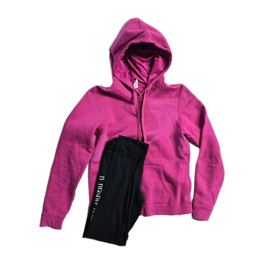 Under Armour Women's Fitted Leggings  Hoodie Pink Small Black Lot Of 2‎